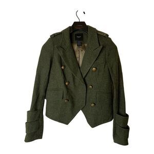 Smythe Les Vestes wool army military cropped blazer jacket women's size 4